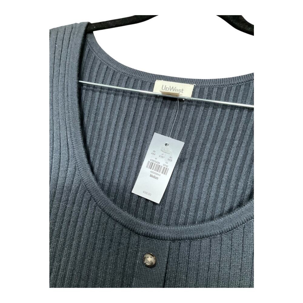 Upwest Dress Women Medium Ribbed Gray NWT - Picture 2 of 3